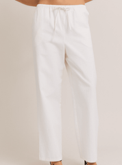 Relaxed Cotton Drawstring Pants