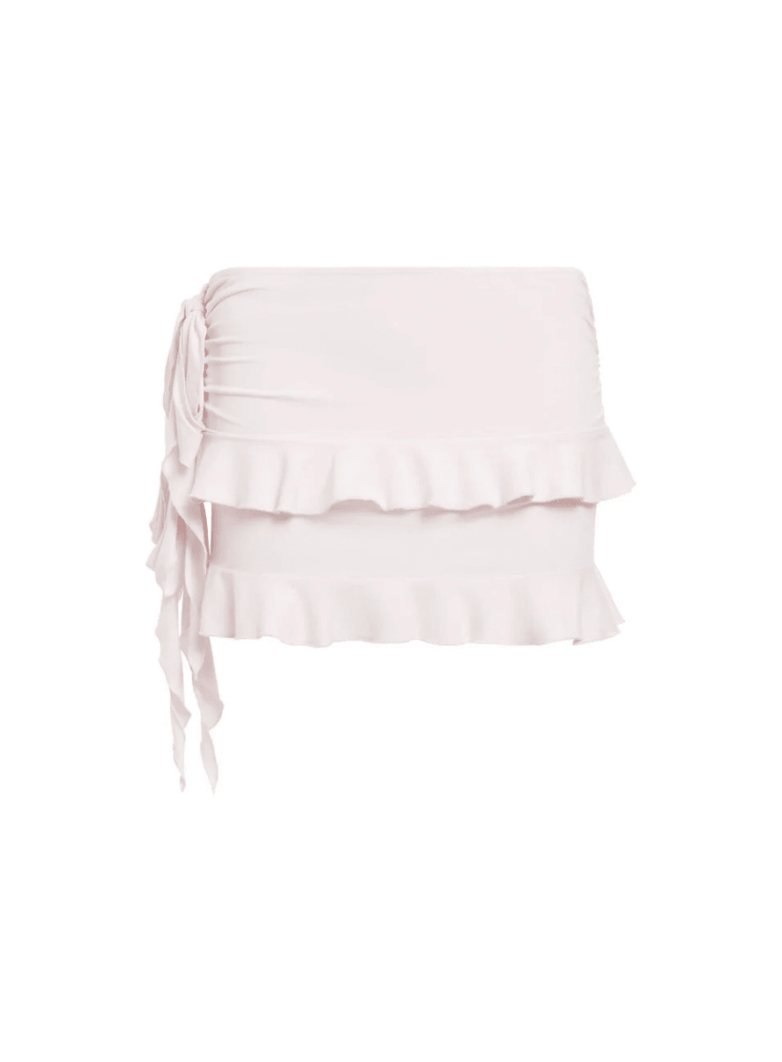 Rendezvous Ruffle Miniskirt Blush