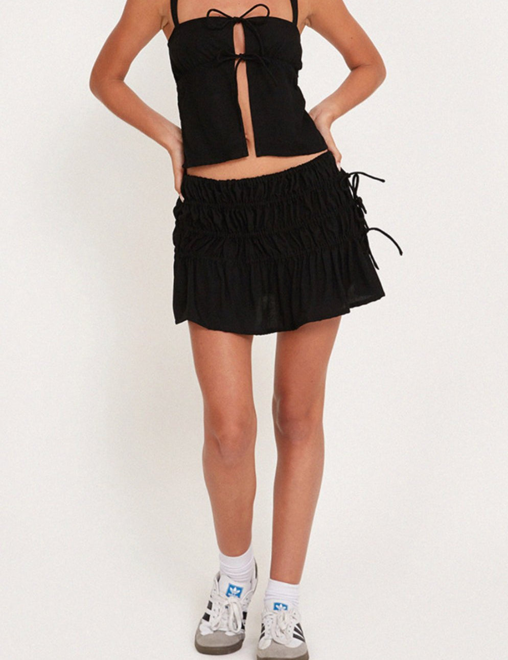 Rikako Mini Skirt In Black - Highly Praise