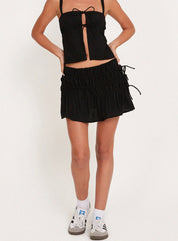 Rikako Mini Skirt In Black - Highly Praise