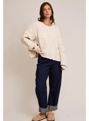 Roll-Up Barrel Jeans