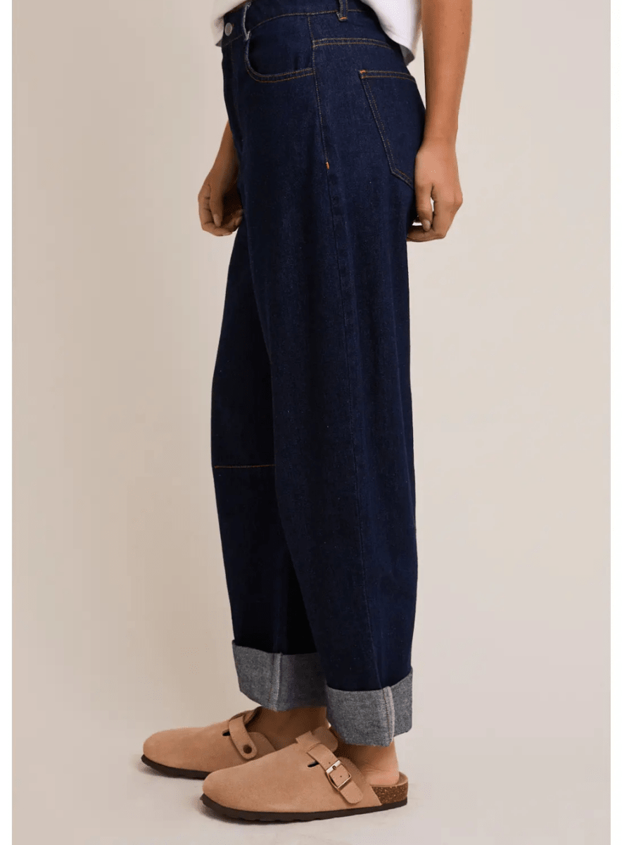 Roll-Up Barrel Jeans