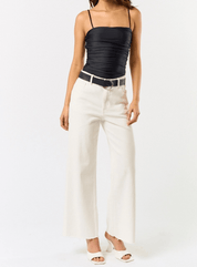 Side Ruched Sleeveless Bodysuit