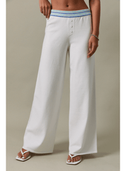 Sienna Striped Mid Rise Knit Sweater Pants