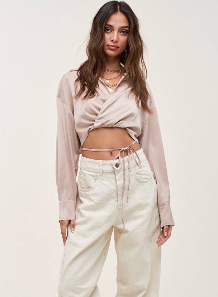 Skye Top in Nude - Highly Praise