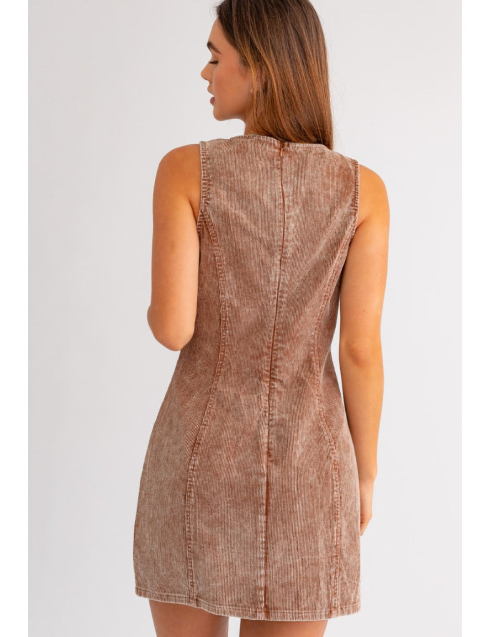 Sleeveless Corduroy Dress - Highly Praise
