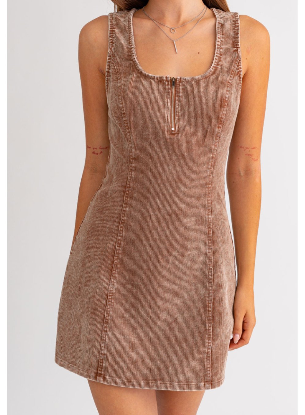 Sleeveless Corduroy Dress - Highly Praise