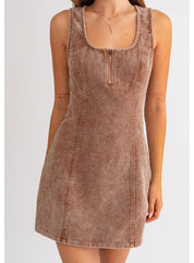 Sleeveless Corduroy Dress - Highly Praise