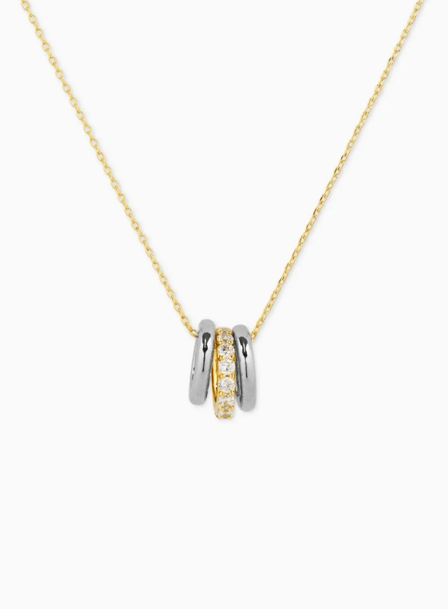Sparkle Rondelle Charm Necklace