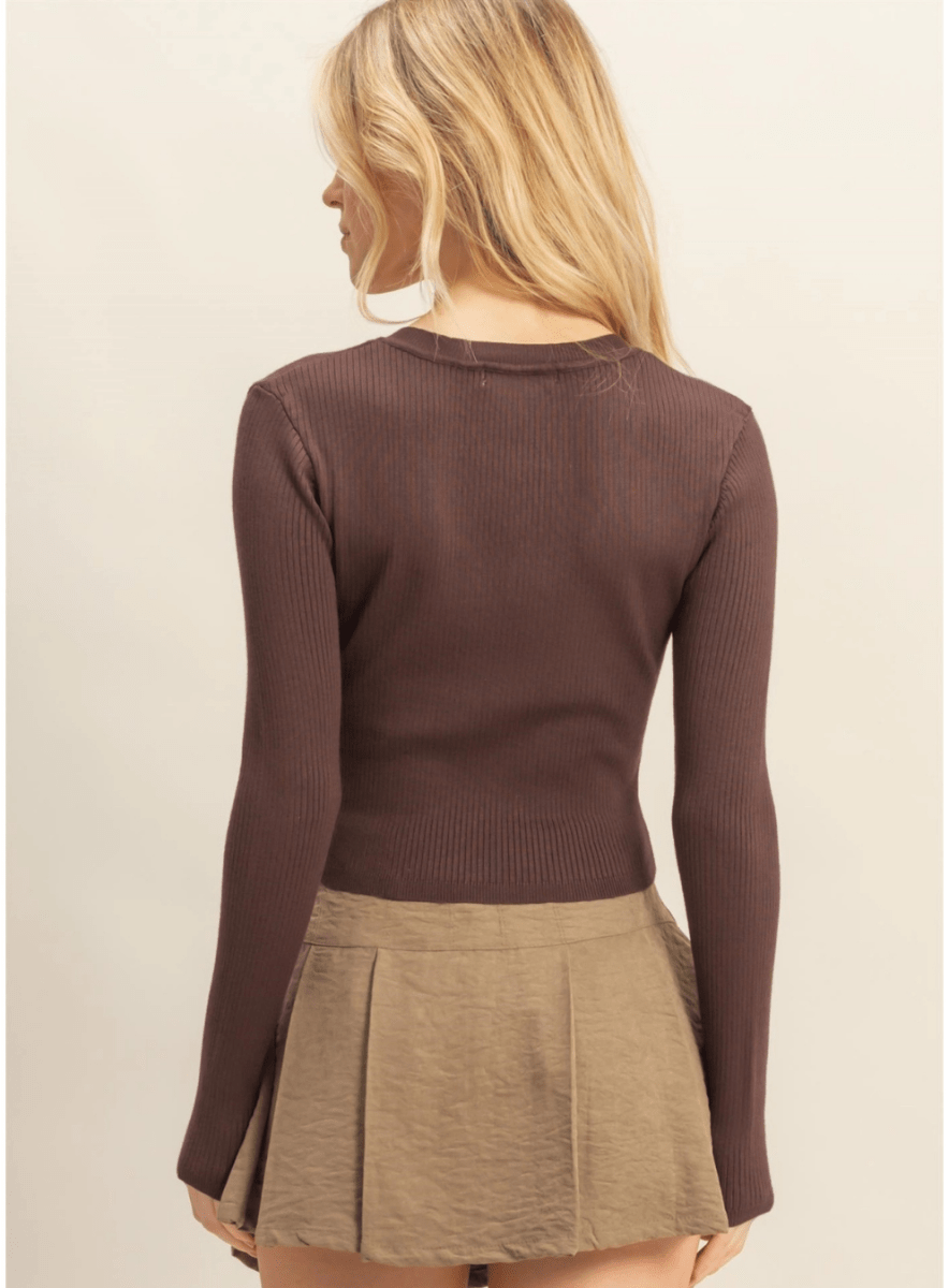 V-Neck Fitted Sweater