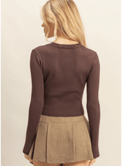 V-Neck Fitted Sweater